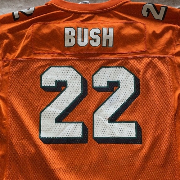 Miami Dolphins Reebok Orange Reggie Bush #22 Jersey Youth Size XL - Picture 8 of 8